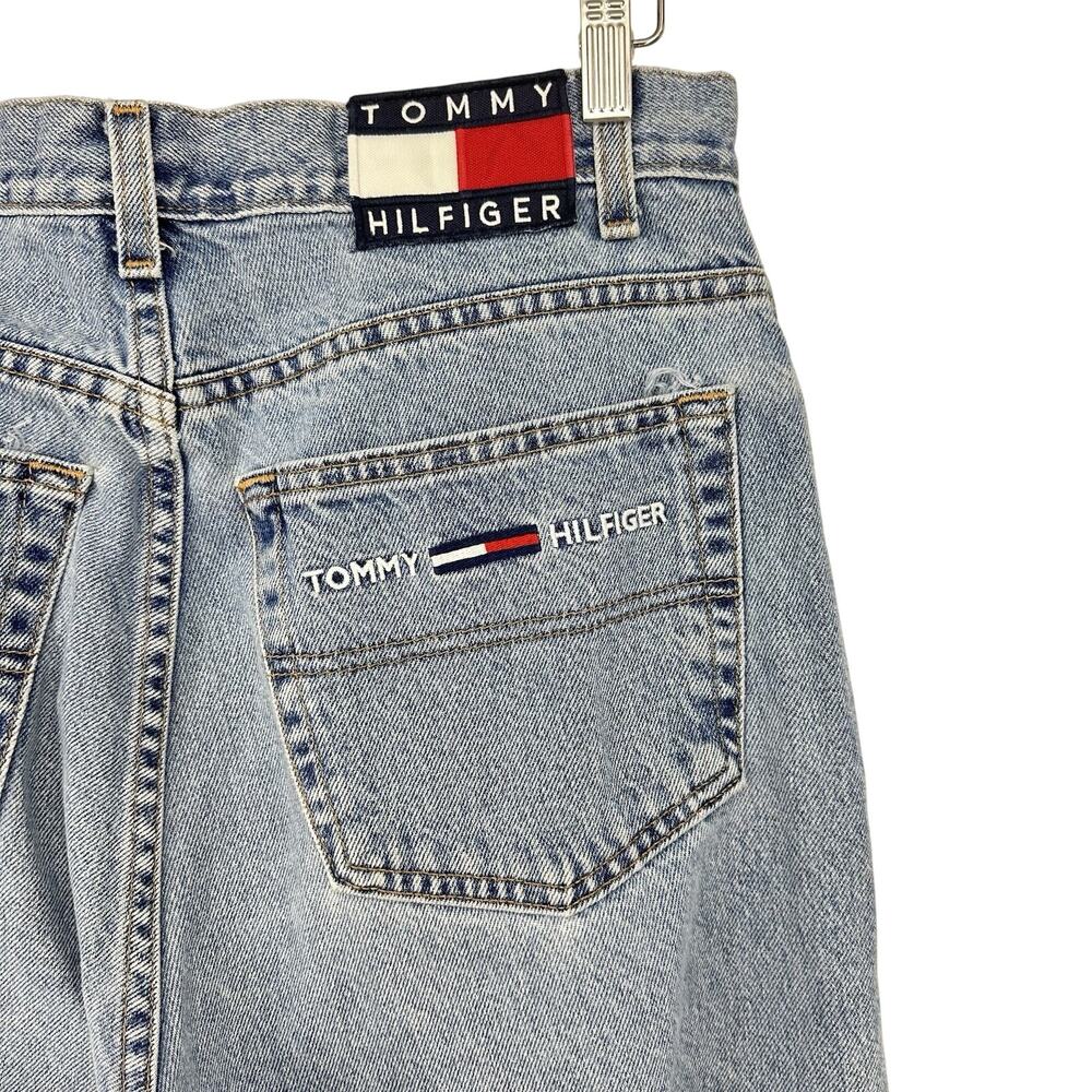 Vintage 90s Mens Jeans Size 33x30 Logo Patch Straight Leg Freedom Flag Y2K USA